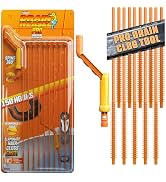 FlexiSnake Pro Drain Weasel Sink Snake Hair Clog Remover Tool, 10 Wands | Sink, Pipe, Bathroom, B...