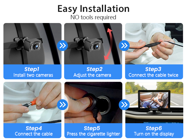 car baby camera is very easy to install