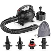 500W Electric Pump for Inflatables Portable Air Pump with Storage Bag,Quick-Fill Air Mattress Inf...