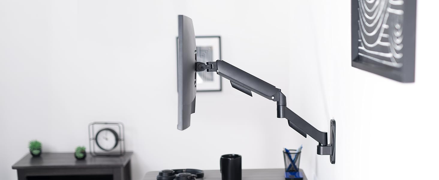 Mount your monitor on the wall and free up desk space.