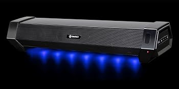 ENHANCE Attack Gaming Speaker Soundbar Under Monitor PC Sound Bar LED Speaker with 40W Peak Power