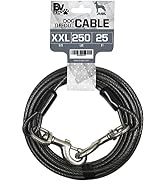 BV Pet Super Heavy XXL Tie Out Cable for Dogs up to 250 Pound, 25 Feet