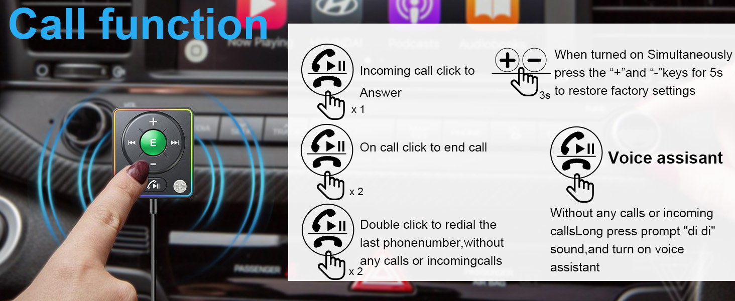 bluetooth aux adapter for car