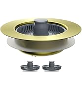 Hibbent Upgraded 3 in 1 Kitchen Sink Drain Strainer and Stopper Combo, Stainless Steel Metal Pop ...