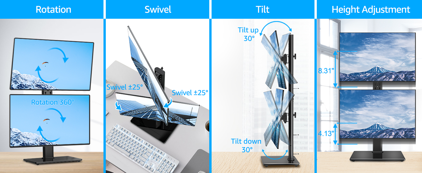 Vertical Dual Monitor Stand