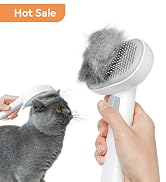aumuca Cat Brush with Release Button, Cat Brushes for Indoor Cats Shedding, Cat Brush for Long or...
