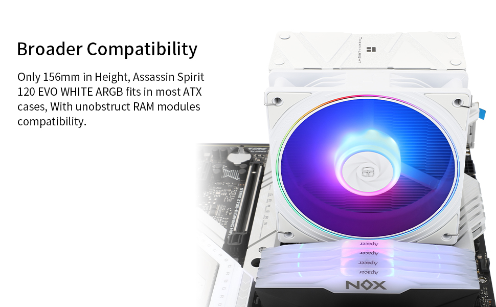 AS120 EVO WHITE ARGB cpu cooelr