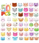VISATOR 50pcs Mini Stuffed Animals Keychains– Small Plush Toys Bulk for Claw Machine Prizes, Chri...