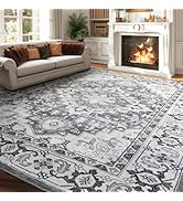 Lessymo 8 x 10 Area Rugs for Living Room, Machine Washable Area Rugs Boho Faux Wool Low Pile Area...