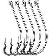 Dyxssm 150pcs/lot Forged Long Shanked Fishing Hooks Stainless Steel Fishing Hook for Saltwater Fr...