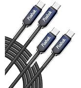 Fushok 100W USB C Cable for iPhone 17 Series [2-Pack, 6FT] USB C to USB C Cable Fast Charging Nyl...