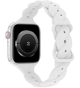 Silicone Braided Band Compatible with Apple Watch 38mm 40mm 41mm 42mm 44mm 45mm 46mm 49mm Women, ...