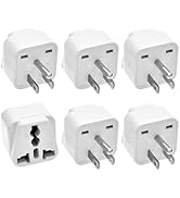 Universal Adapter, Europe to US Plug Travel Adapters, Universal Travel Adapter for USA,Portable a...