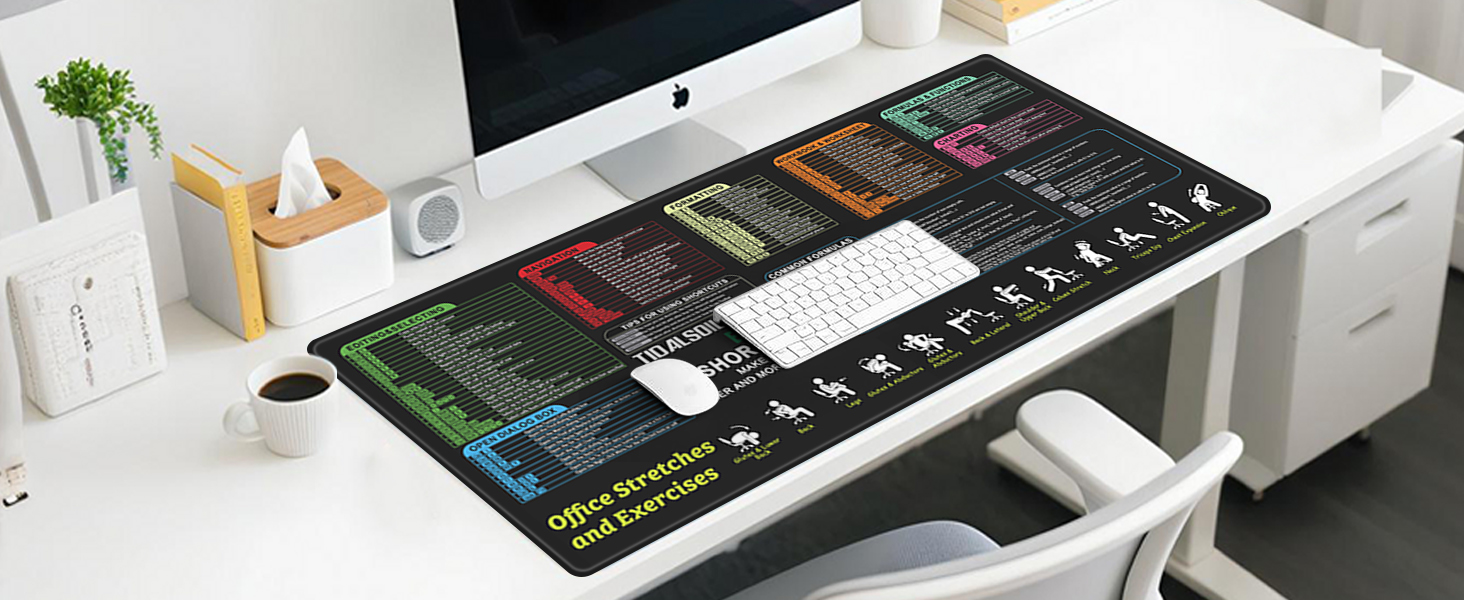 Large Mouse Pad Excel Shortcut Key