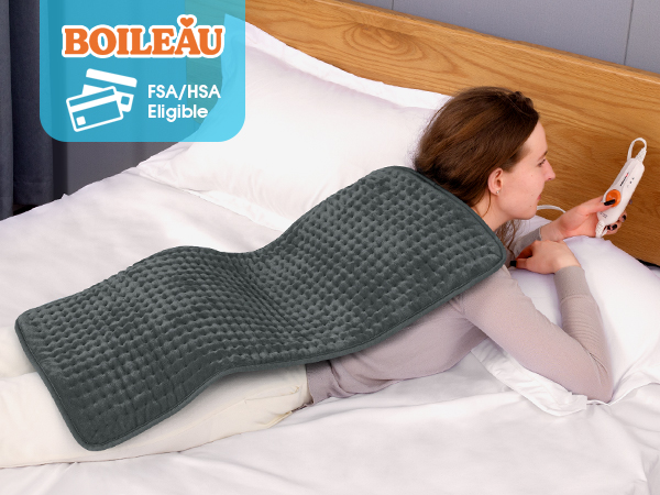 Electric Heating Pad for Back Pain and Period Cramps Relief
