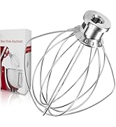 K45WW 6 Wire Whip Attachment for KitchenAid 4.5 5 Quart Tilt-Head Stand Mixer, Dishwasher Safe, S...