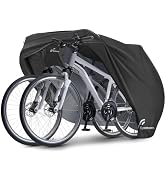 Sportneer Bike Cover: 210T Waterproof Outdoor Bicycle Covers for 1 or 2 Bikes with Lock Hole &amp; St...