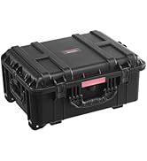 VEVOR Weatherproof Hard Case, Heavy Duty Protective Dry Box with Pre-Cut Foam, Wheels &amp; Retractab...