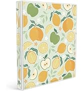 Eyrozill 3 Ring Binder 1 Inch Cute Design, Decorative Receipt Binders, Hair Client Records with C...