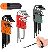 HORUSDY Allen Wrench Set, Hex Key Set Long Arm Ball End Hex Wrench Set, Inch/Metric/Torx T Handle...