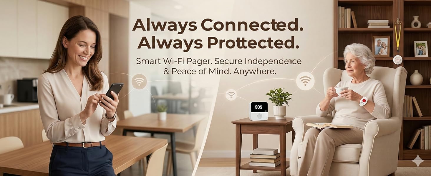 Wireless Caregiver Call Button System 2 call button 1 watch