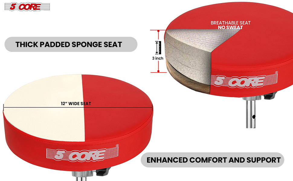 Drum Throne Padded Guitar Stool Music Chair for Adults and Kids