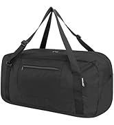 HOLYLUCK Foldable Travel Duffel Bag For Women &amp; Men Luggage Great for Gym -55L, black