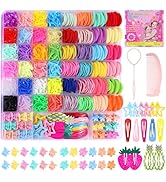 Funtopia Toddler Hair Accessories for Girls, Colorful Elastic Hair Ties Set with Hair Clips, 1246...