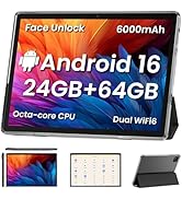 COLORROOM Android16 Tablet,10inch Tablets, Octa Core CPU, 24GB+64GB+512GB Expansion, 6000mAh Batt...