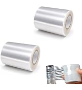 2 Pcs Stretch Wrap Film, 3.15" x 656 FT Clear Unheated Shrink Wrap Roll, Mini Hand Stretch Wrap f...