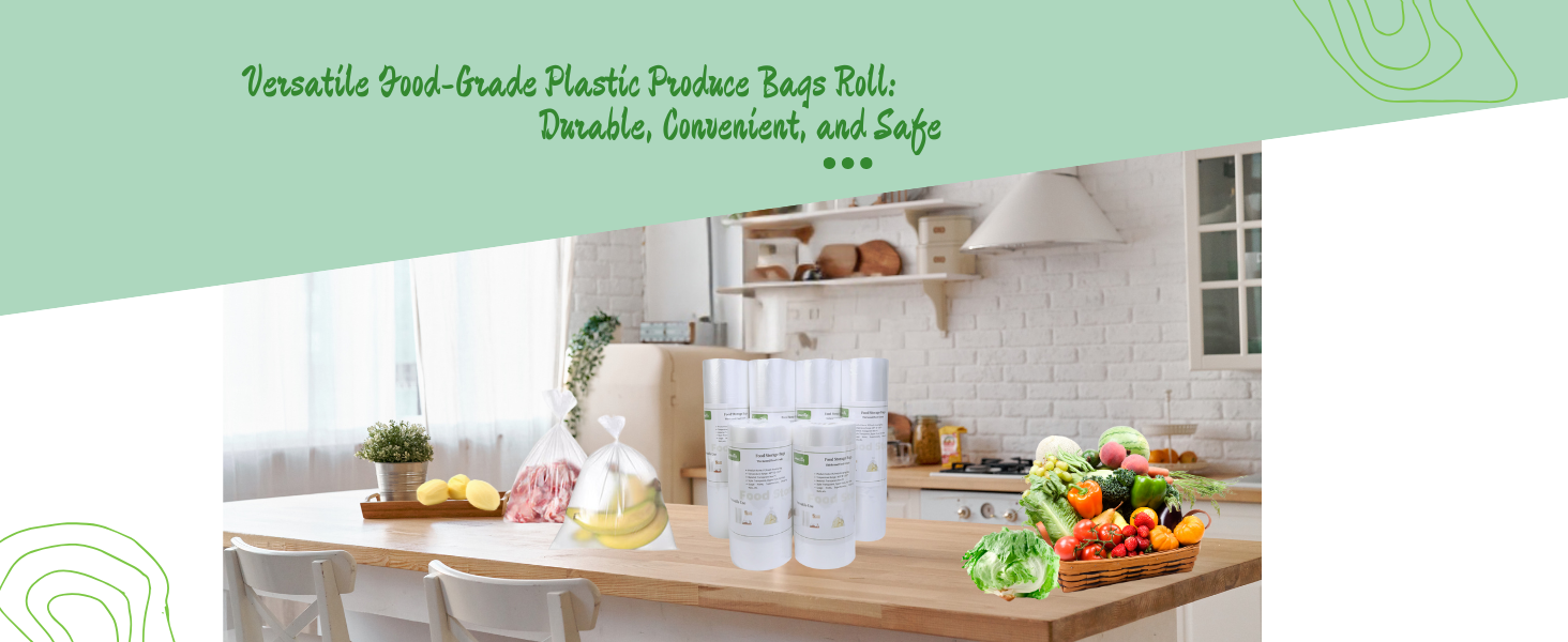 Versatile Food-Grade Plastic Produce Bags Roll: Durable, Convenient, and Safe