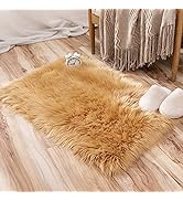 MIULEE Fluffy Rug Soft Shaggy Faux Fur Area Rug Luxury Plush Rectangle Carpet for Bedroom Living ...