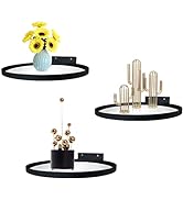 Cityelf Floating Shelves Wall Mounted Gold Wall Decor Iron Glass Hanging Shelf Home Decor Set of ...