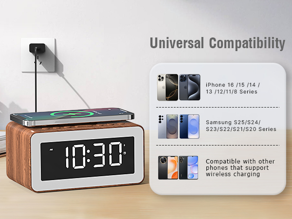 alarm clock with wireless charging wireless charger for iphone wireless charger for samsung