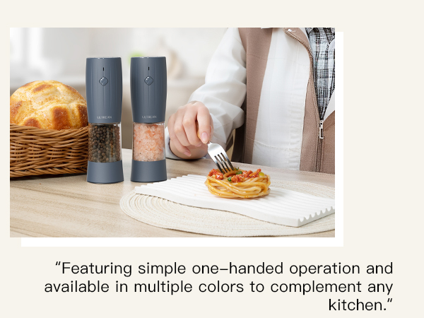 electric salt and pepper grinder set