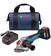 BOSCH GWX18V-50PCB14 18V X-LOCK Brushless Connected-Ready 4-1/2 In. – 5 In. Angle Grinder Kit wit...