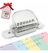 Spiral Binding Machine, Portable 6-Hole Mini Hole Punch,Comb Binder for Letter Size, A4,A5,B5,DIY...