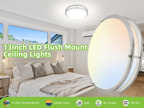 Flush Mount LED Ceiling Light Fixture
