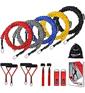 Coolrunner 14 PCS Resistance Bands Set, Exercise Tubes, 20lbs to 40lbs Workout Bands with Handles...