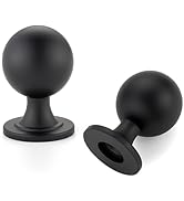Ravinte Decor 12 Pack Black Cabinet Knobs, Round Ball Knobs for Kitchen Cabinets, Drawers, 0.85 Inch