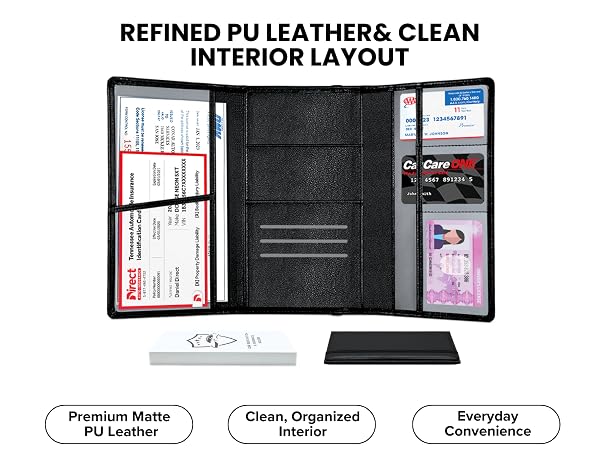 car insurance and registration card holder