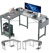 Sagenest L Shaped Desk, 50 Inch Reversible Computer Desk Corner Gaming Table with CPU Stand &amp; Sto...