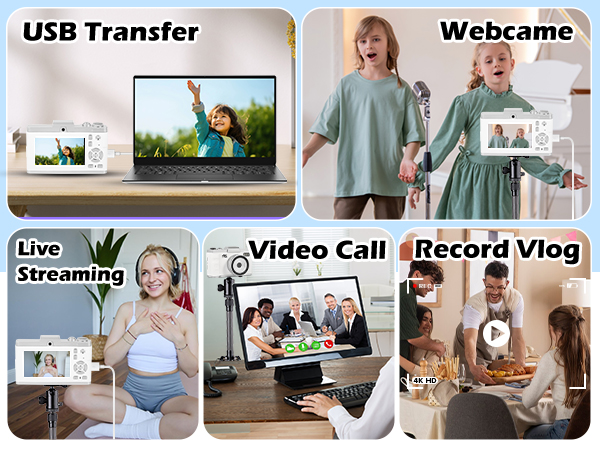 Digital Camera,Autofocus 4K Vlogging Camera