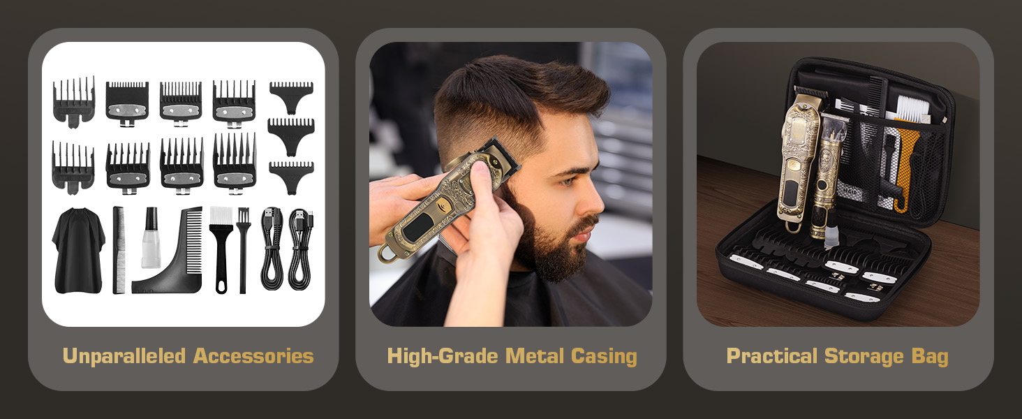 Professional Hair Clippers for Men Set