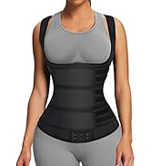 FeelinGirl Waist Trainer for Women Latex Waist Trainers Vest Plus Size Waist Cincher Corset 3 Bel...