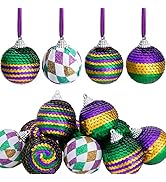 12pcs Mardi Gras Ball Ornaments,1.96