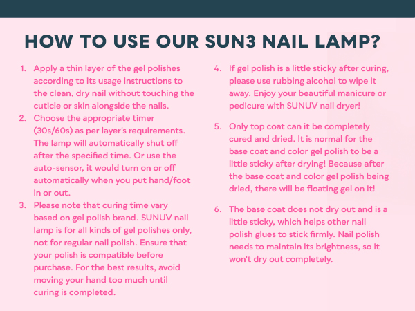 USE OUR NAIL LAMP