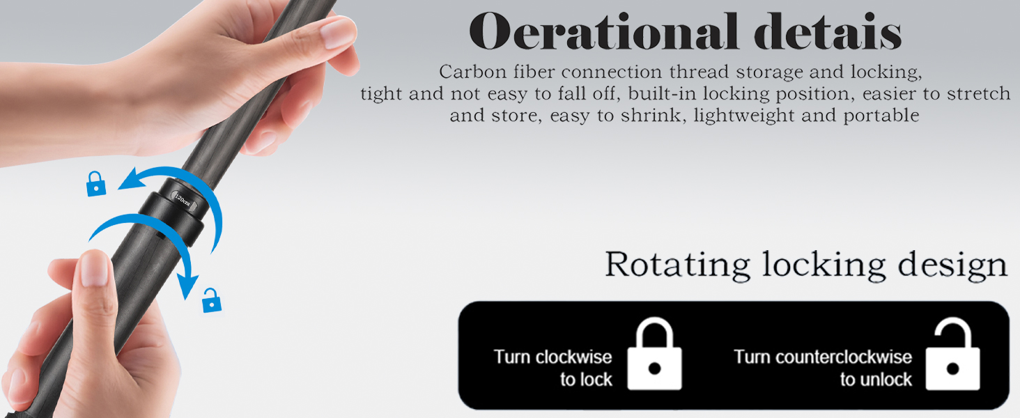 Carbon Fiber Extended Invisible Selfie Stick