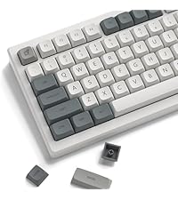 dagaladoo PBT Keycaps with Metal Paint,112-Key Black/Pink Custom Keycap Set dye Sublimation,Cherry P...