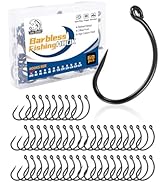 UCEC 190/220/260PCS Barbless Fishing Hooks, Carp Hooks Circle Curve Shank Fly Tying Fishing Hook ...